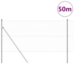 Clôture Hexagonale 1x50 m en Acier Galvanisé 