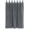 Rideaux occultants avec boucles de suspension 2 pcs Velours gris clair super léger 