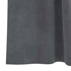 Rideaux occultants avec boucles de suspension 2 pcs Velours gris clair super léger 