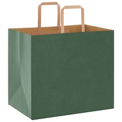 Sacs en papier 50 pcs avec poignées vert 32x22x28 cm 