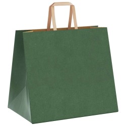 Sacs en papier 50 pcs avec poignées vert 32x22x28 cm 