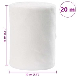 Rouleau de tissu bricolage en polyester Blanc Polyester Moyen 