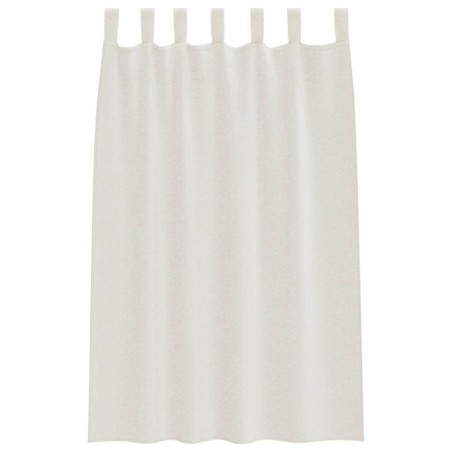 Rideaux avec des rideaux 2 pcs Crème 140 x 175 cm Polyester 