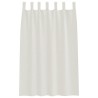 Rideaux avec des rideaux 2 pcs Crème 140 x 175 cm Polyester 