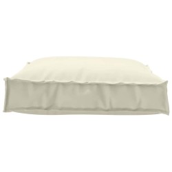 Coussin de palette crème 70 x 70 x 12 cm en tissu Oxford. 