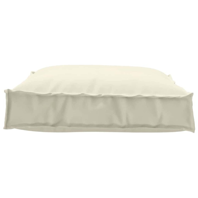 Coussin de palette crème 70 x 70 x 12 cm en tissu Oxford. 