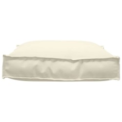Coussin de palette crème 70 x 70 x 12 cm en tissu Oxford. 
