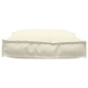 Coussin de palette crème 70 x 70 x 12 cm en tissu Oxford. 