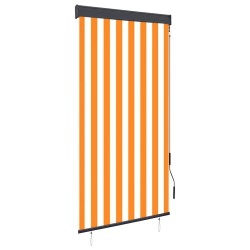 Store roulant d'extérieur 80x250 cm Blanc et orange 
