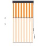 Store roulant d'extérieur 80x250 cm Blanc et orange 