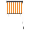 Store roulant d'extérieur 80x250 cm Blanc et orange 