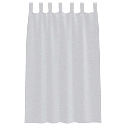Rideaux 2 pcs Gris clair 140 x 175 cm Polyester 