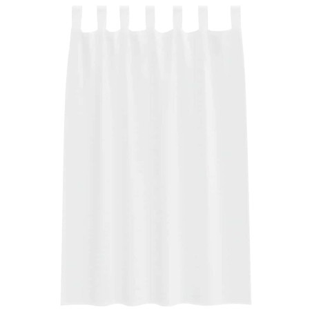 Rideaux avec des rideaux 2 pcs Blanc 140 x 175 cm Polyester 