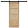 Porte coulissante avec quincaillerie 'ORKDAL'en bois de pin massif 