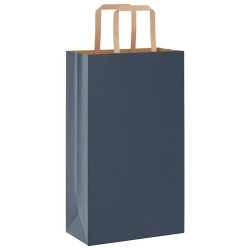 Sacs en papier 50 pcs avec poignées bleu 21x11x36 cm 