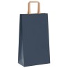 Sacs en papier 50 pcs avec poignées bleu 21x11x36 cm 