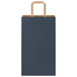 Sacs en papier 50 pcs avec poignées bleu 21x11x36 cm 