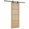 Porte coulissante avec quincaillerie 73,5x198,5 cm en bois massif de pin 