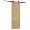 Porte coulissante avec quincaillerie 73,5x198,5 cm en bois massif de pin 