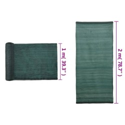 Filet brise-vue PEHD 2 x 10 m Vert 