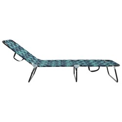 Fauteuil de Jardin Pliant Motif Floral Tissu Oxford 600D 