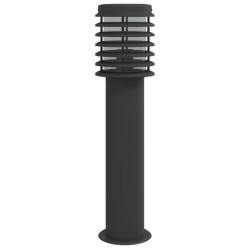 Lampadaire d'extérieur noir 60 cm acier inoxydable 