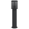 Lampadaire d'extérieur noir 60 cm acier inoxydable 