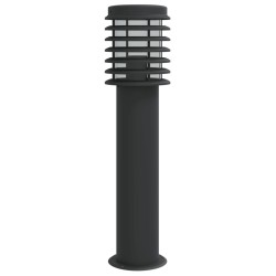 Lampadaire d'extérieur noir 60 cm acier inoxydable 