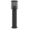 Lampadaire d'extérieur noir 60 cm acier inoxydable 