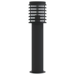 Lampadaire d'extérieur noir 60 cm acier inoxydable 