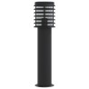 Lampadaire d'extérieur noir 60 cm acier inoxydable 