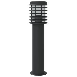 Lampadaire d'extérieur noir 60 cm acier inoxydable 