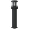Lampadaire d'extérieur noir 60 cm acier inoxydable 