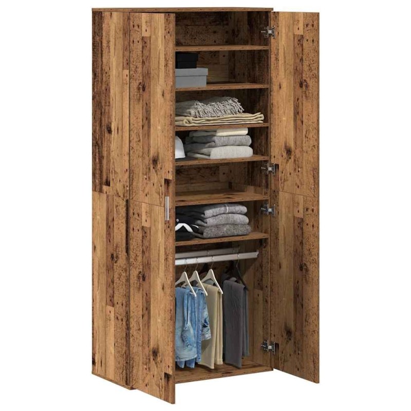 Highboard Bois Vieilli 80x39x178 cm 