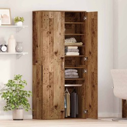Highboard Bois Vieilli 80x39x178 cm 