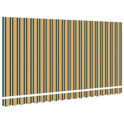 Tissu de remplacement pour auvent pour cadre 4x2 m Vert et Jaune 