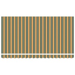 Tissu de remplacement pour auvent pour cadre 4x2 m Vert et Jaune 