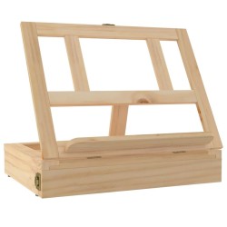 Chevalet de table avec tiroir 33,5x25,5x7 cm bois massif de pin 