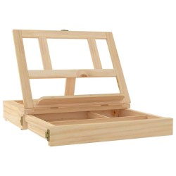 Chevalet de table avec tiroir 33,5x25,5x7 cm bois massif de pin 