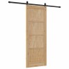 Porte Coulissante avec Ensemble de Matériel 78x202 cm Bois de Pin Massif 