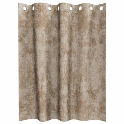 Rideaux en velours 2 pcs avec œillets Champagne 140x140 cm 