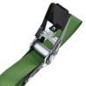 Sangles d’arrimage à cliquet 4 pcs 800 daN 6 m Vert 