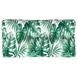 Coussin de palette motif de feuilles 80x40x12 cm tissu 