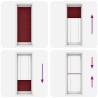 Store plissé rouge bordeaux 75x200 cm largeur du tissu 74,4 cm 