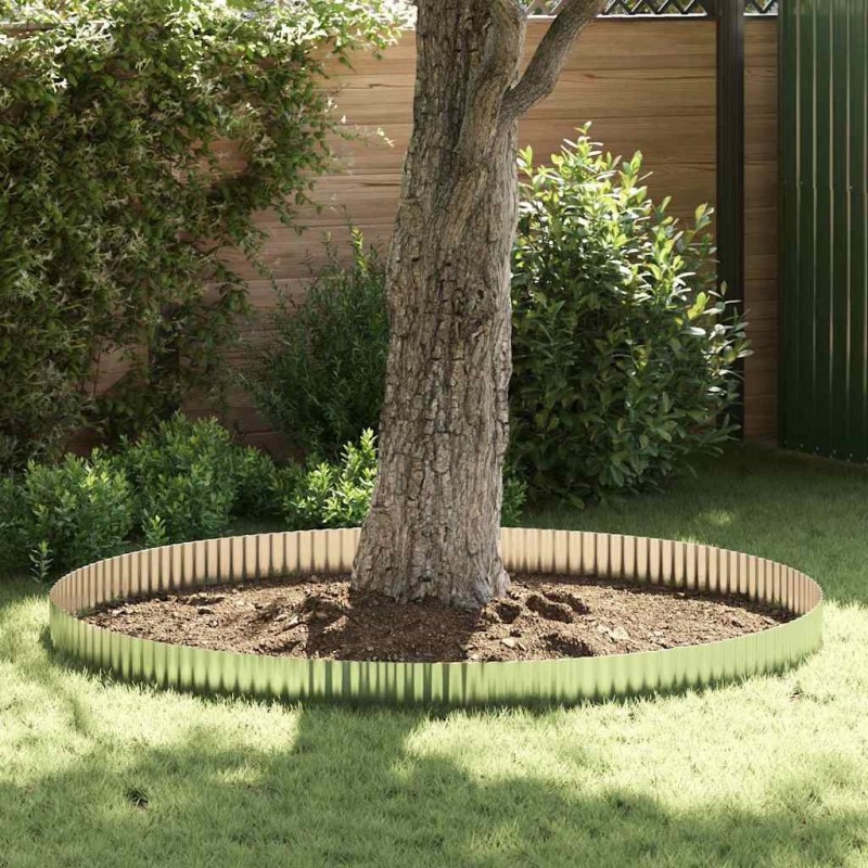 bordures de jardin 20 cm x 10 m en acier galvanisé flexible et ondulé 
