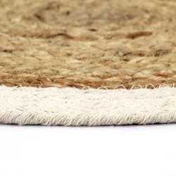 Napperons 4 pcs Naturel Plain 38 cm Rond Jute et coton  