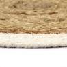 Napperons 4 pcs Naturel Plain 38 cm Rond Jute et coton  