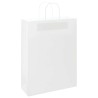 Sacs en papier 50 pcs avec poignées blanc 32x12x42 cm 