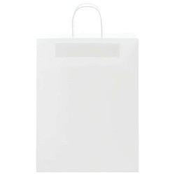 Sacs en papier 50 pcs avec poignées blanc 32x12x42 cm 