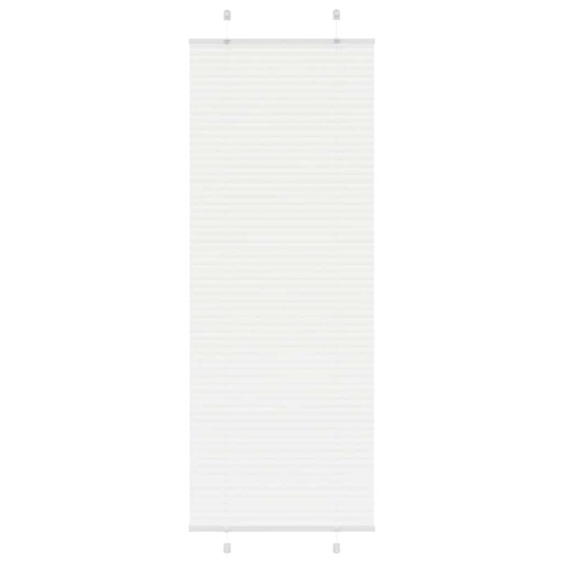 Store plissé blanc 75x200 cm largeur du tissu 74,4 cm polyester 